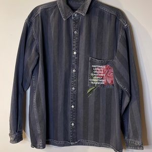 Zara relaxed fit denim jacket size medium men